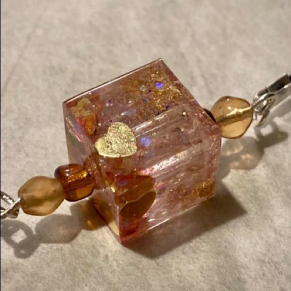 Two pink handmade chokers